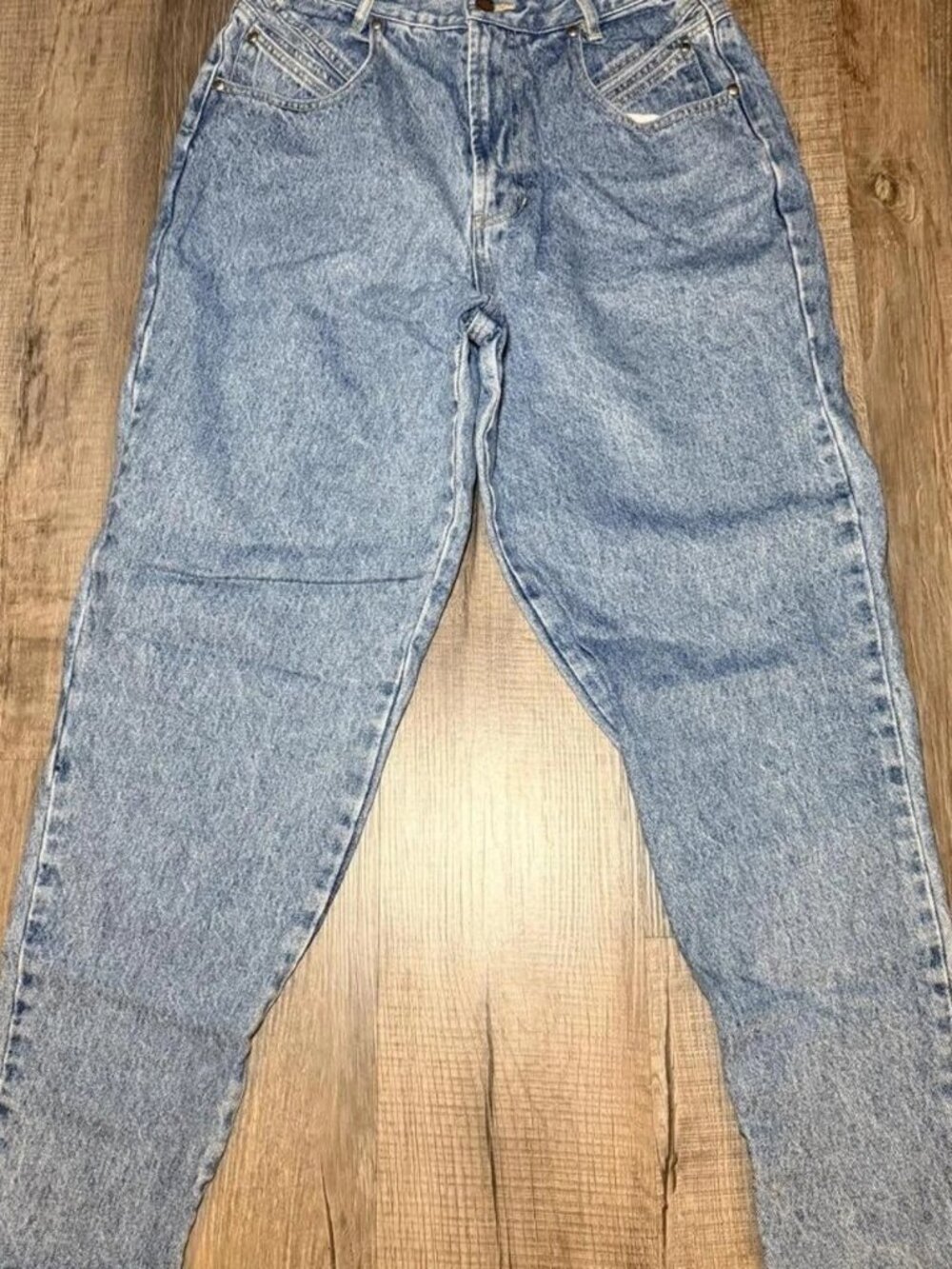 Vintage High Rise Tapered Mom Jeans Light Wash Baggy Y2K Denim London